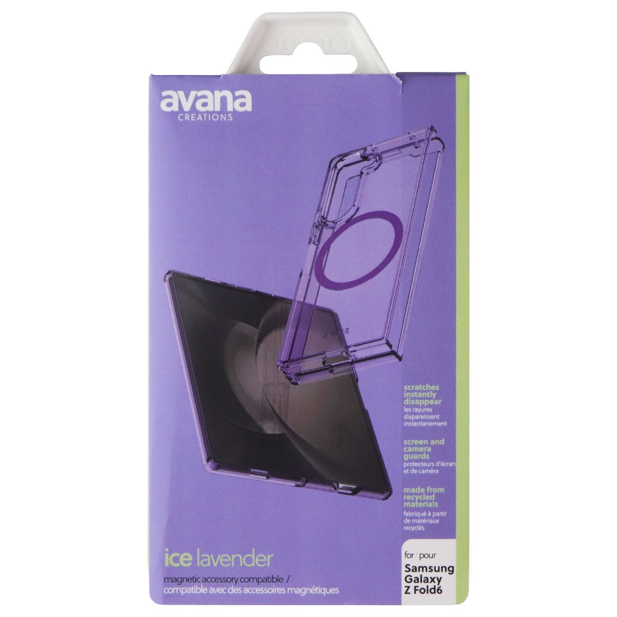 Avana Creations Magnetic Clear Case for Samsung Galaxy Z Fold6 - Ice Lavender Cell Phone - Cases, Covers & Skins Avana - Simple Cell Bulk Wholesale Pricing - USA Seller