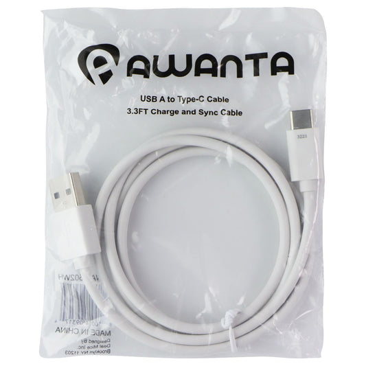 Awanta USB-C (Type C) to USB Charge & Sync Cables - White