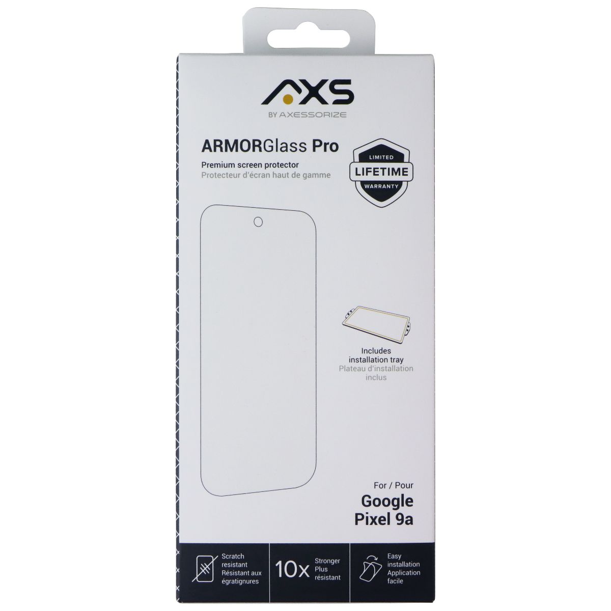 Axessorize ArmorGlass Pro Premium Screen Protector for Google Pixel 9a Cell Phone - Screen Protectors Axessorize - Simple Cell Bulk Wholesale Pricing - USA Seller