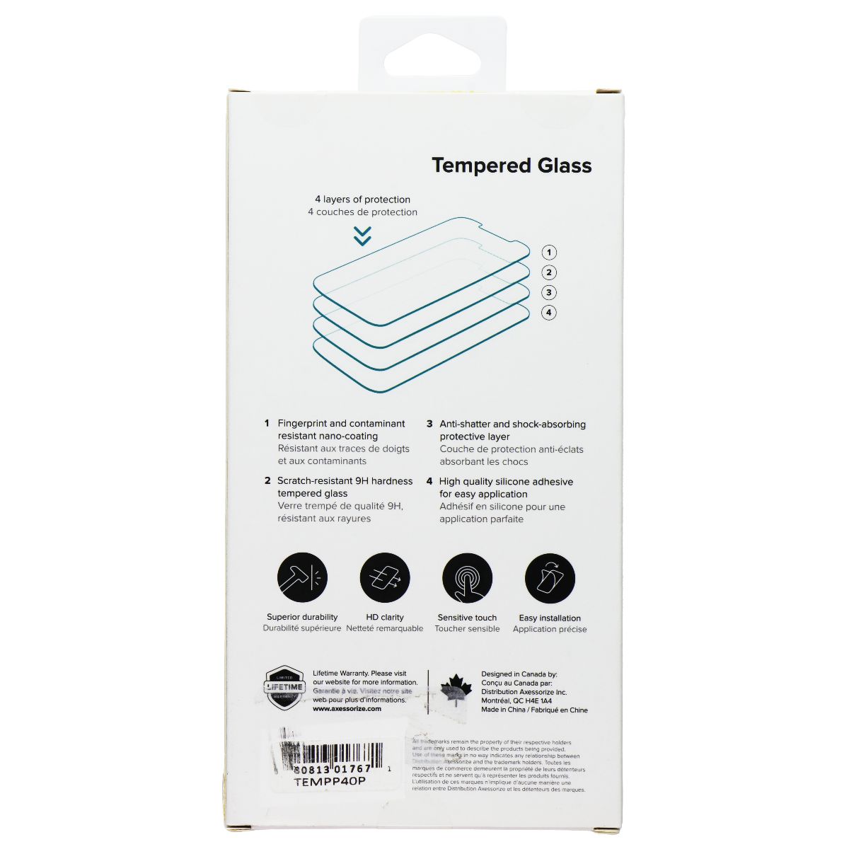 Axessorize Tempered Glass Screen Protector for Huawei P40 Pro