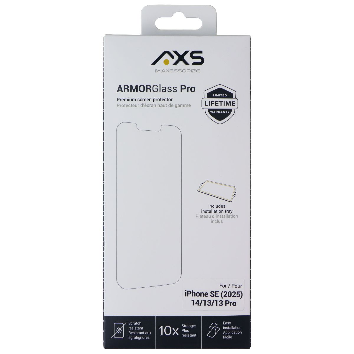 Axessorize ArmorGlass Pro Screen Protector for iPhone SE(2025)/14/13/13 Pro Cell Phone - Screen Protectors Axessorize - Simple Cell Bulk Wholesale Pricing - USA Seller