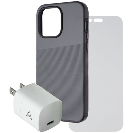 Axessorize Essential Bundle for iPhone 14 Pro Max with Case/Screen/Adapter Cell Phone - Accessory Bundles Axessorize - Simple Cell Bulk Wholesale Pricing - USA Seller