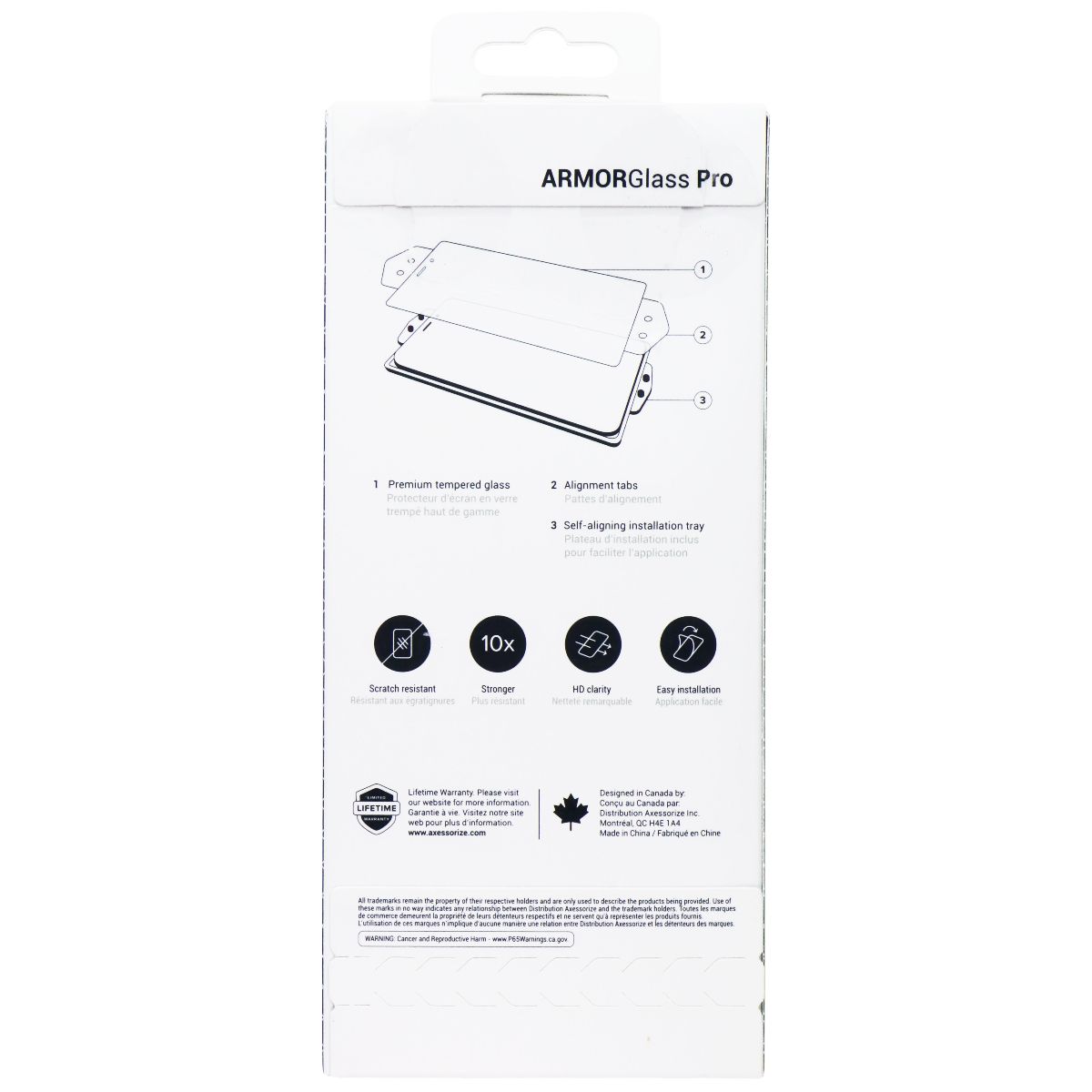 AXS ARMORGlass PRO Premium Screen Protector for Apple iPhone 16 Plus/15 Plus Cell Phone - Screen Protectors Axessorize - Simple Cell Bulk Wholesale Pricing - USA Seller