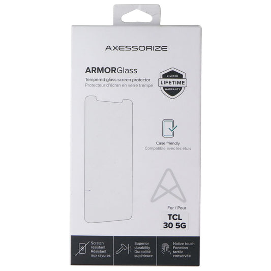 Axessorize ArmorGlass Tempered Glass for TCL 30 5G Cell Phone - Screen Protectors Axessorize - Simple Cell Bulk Wholesale Pricing - USA Seller