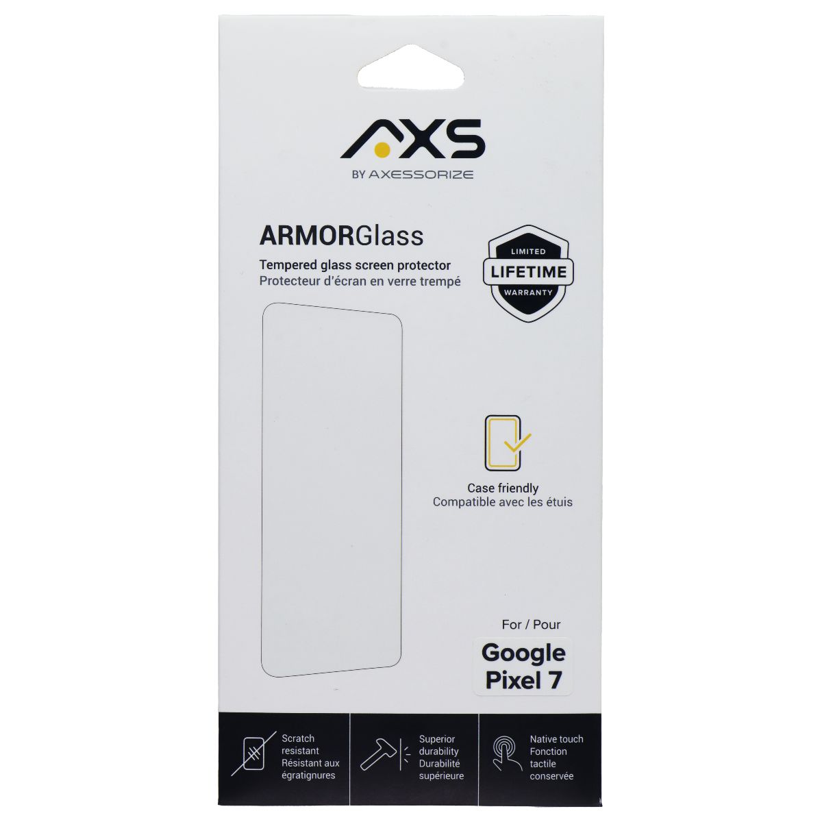 Axessorize ArmorGlass Screen Protector for Google Pixel 7 Cell Phone - Screen Protectors Axessorize - Simple Cell Bulk Wholesale Pricing - USA Seller