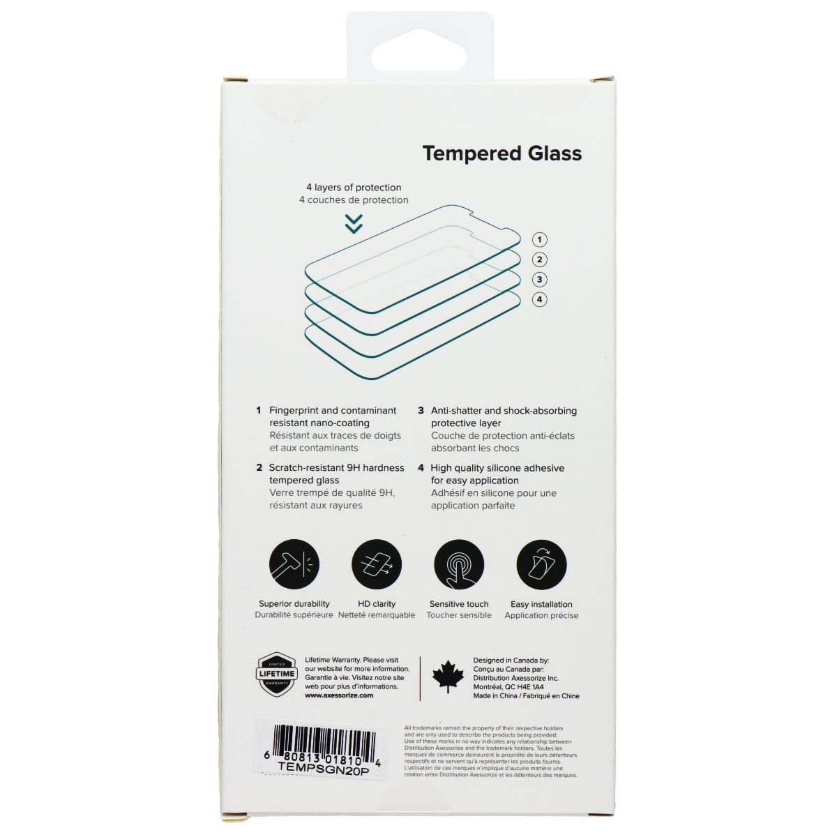 Axessorize Tempered Glass Screen Protector for Samsung Galaxy Note 20 Ultra Cell Phone - Screen Protectors Axessorize - Simple Cell Bulk Wholesale Pricing - USA Seller
