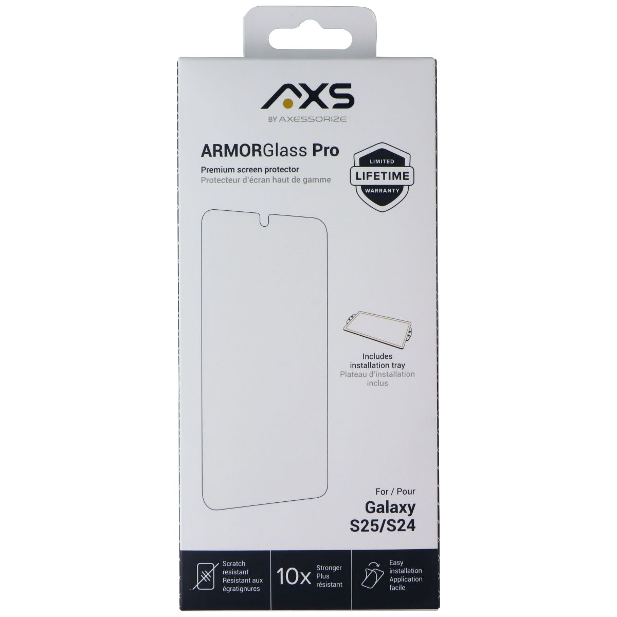 Axessorize ArmorGlass Pro Premium Screen Protector for Samsung Galaxy S25/S24 Cell Phone - Screen Protectors Axessorize - Simple Cell Bulk Wholesale Pricing - USA Seller