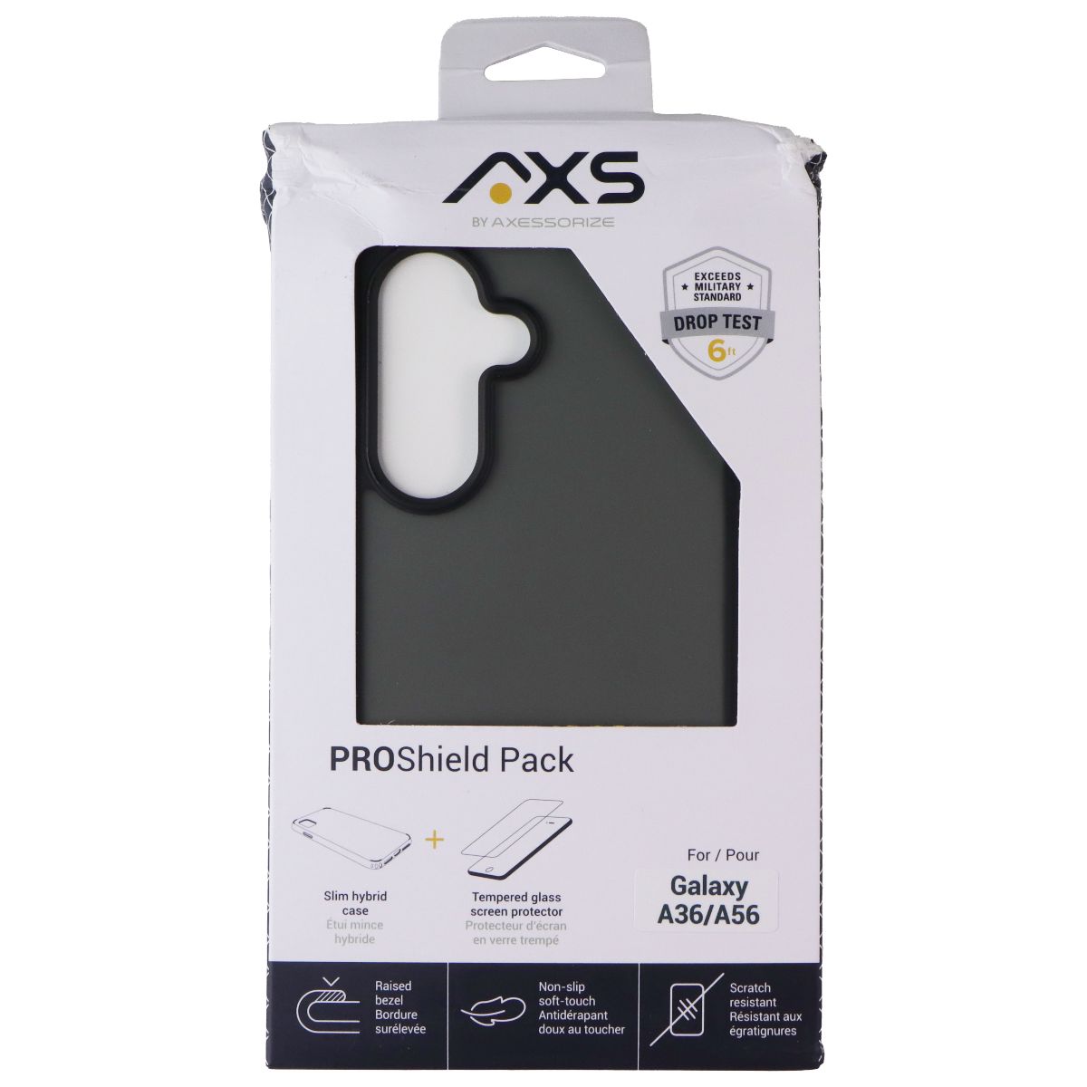 Axessorize PROShield Pack Case and Screen for Samsung Galaxy A36 / A56 - Black Cell Phone - Cases, Covers & Skins Axessorize - Simple Cell Bulk Wholesale Pricing - USA Seller