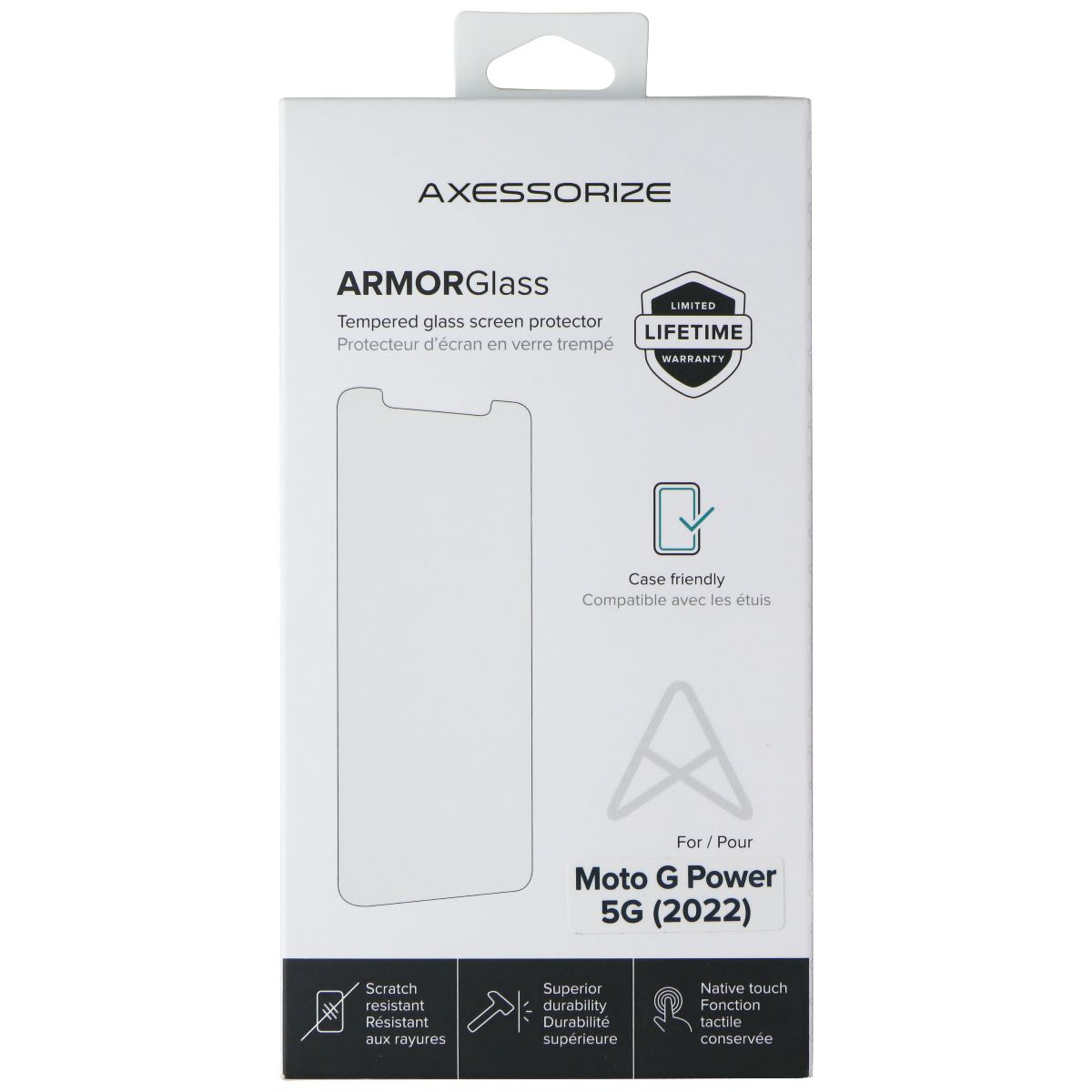 Axessorize ArmorGlass Screen Protector for Motorola Moto G Power 5G (2022) Cell Phone - Screen Protectors Axessorize    - Simple Cell Bulk Wholesale Pricing - USA Seller