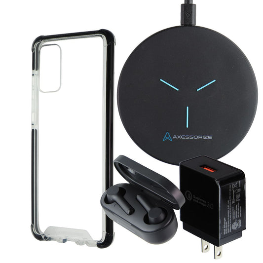 Axessorize Essential bundle for (S20+) with Case/Earbuds/Wireless Charger