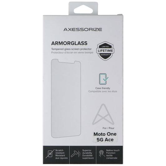 Axessorize ARMORGlass Screen Protector for Motorola Moto One 5G Ace Cell Phone - Screen Protectors Axessorize    - Simple Cell Bulk Wholesale Pricing - USA Seller