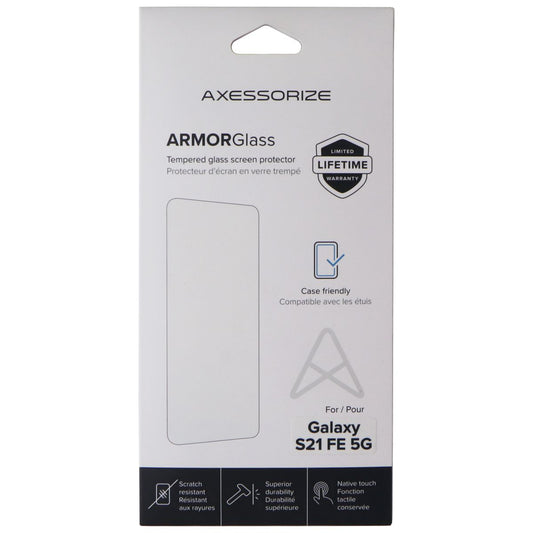 Axessorize ArmorGlass Tempered Glass for Samsung Galaxy S21 FE 5G Cell Phone - Screen Protectors Axessorize - Simple Cell Bulk Wholesale Pricing - USA Seller