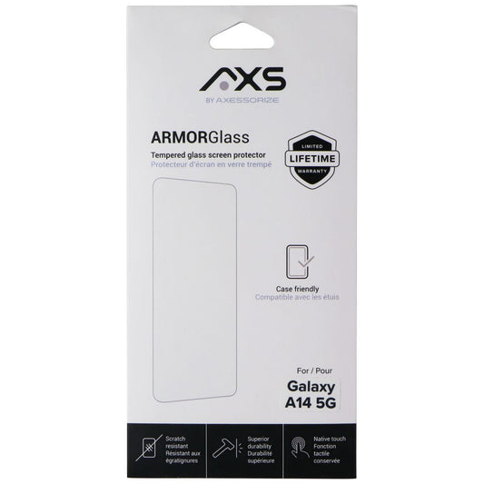 AXESSORIZE ArmorGlass Tempered Glass Screen Protector for Samsung Galaxy A14 5G Cell Phone - Screen Protectors Axessorize    - Simple Cell Bulk Wholesale Pricing - USA Seller