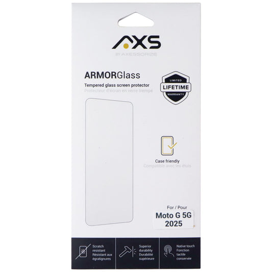 AXS ArmorGlass Tempered Glass Screen Protector for Motorola Moto G 5G 2025 Cell Phone - Screen Protectors AXS - Simple Cell Bulk Wholesale Pricing - USA Seller