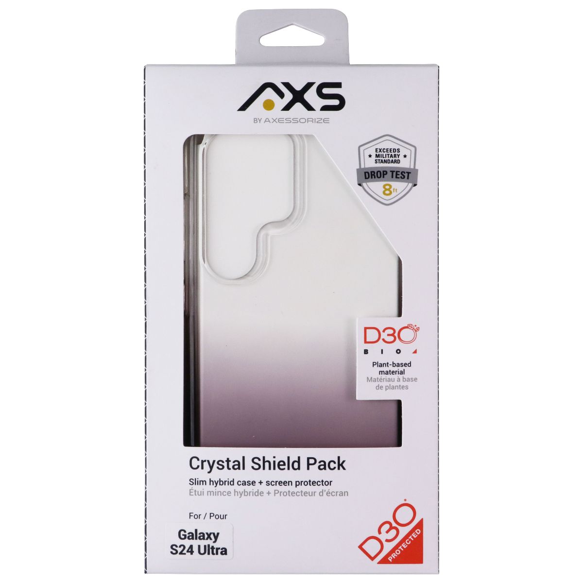 AXS Crystal Shield Pack (Case + Screen Protector) for Galaxy S24 Ultra - Smoke