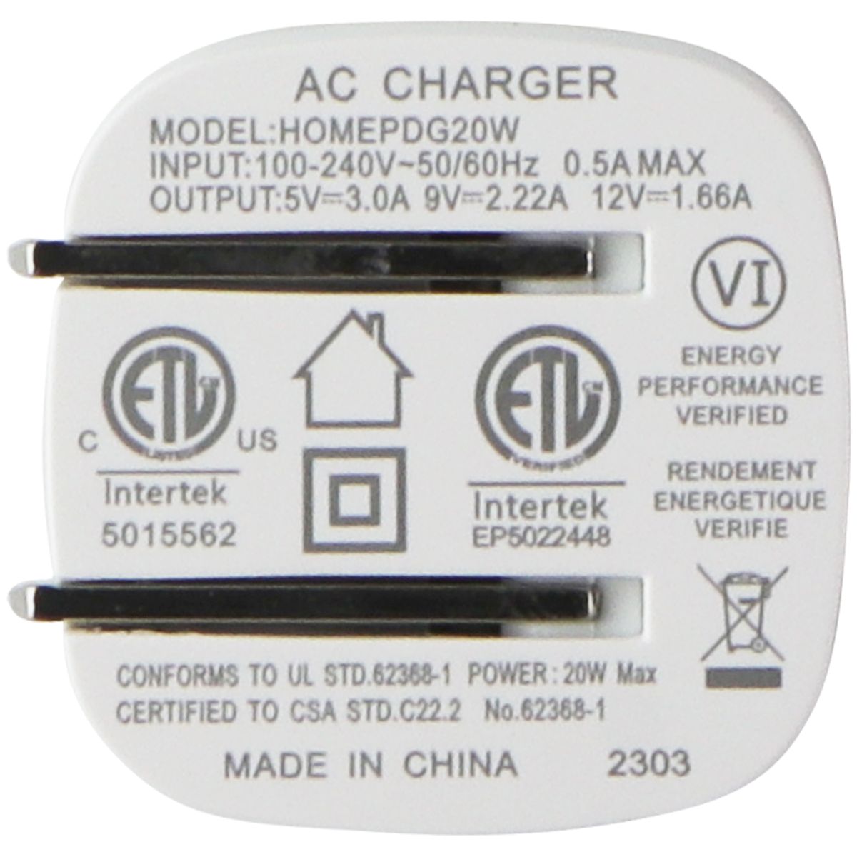 AXS by Axessorize ProCharge 20W Mini USB-C PD Wall Charger - White Cell Phone - Chargers & Cradles Axessorize - Simple Cell Bulk Wholesale Pricing - USA Seller