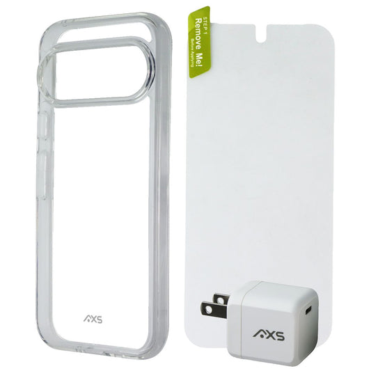 AXS Starter Kit (Clear Case + Glass + Charger) for Google Pixel 9/9 Pro Cell Phone - Cases, Covers & Skins AXS - Simple Cell Bulk Wholesale Pricing - USA Seller