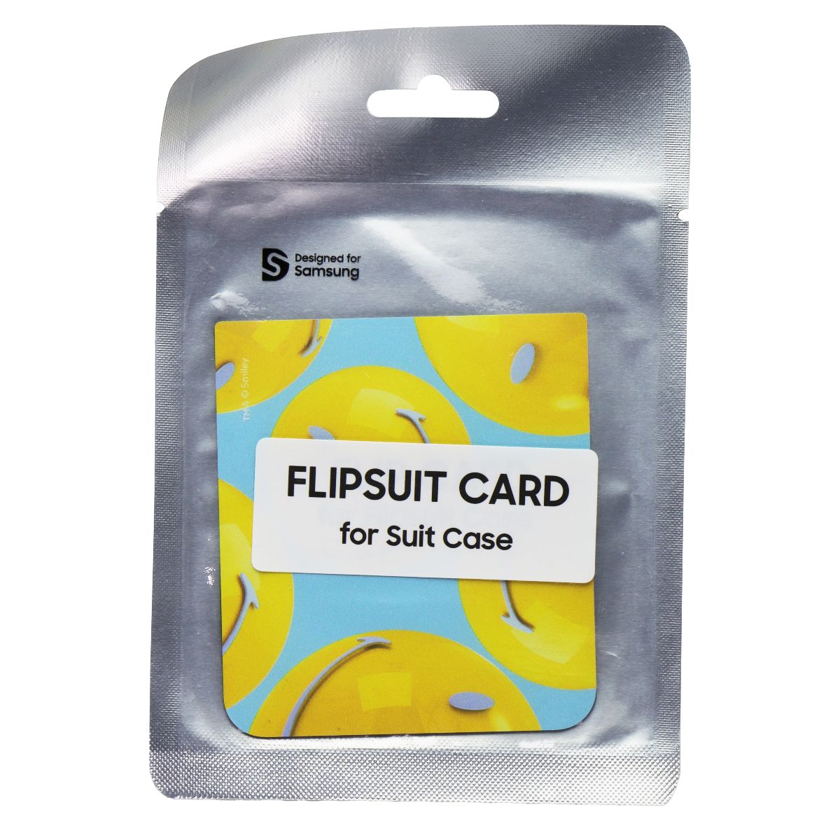 Smiley Flipsuit Card for Samsung Galaxy Z Flip5 Flipsuit Case - Blue Cell Phone - Cases, Covers & Skins Samsung    - Simple Cell Bulk Wholesale Pricing - USA Seller
