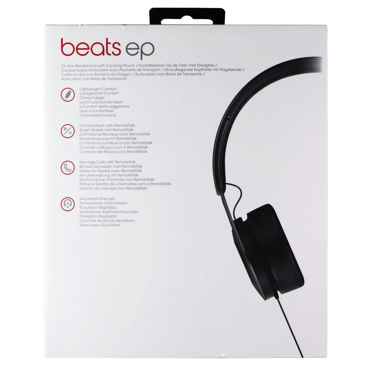 Beats EP Wired On-Ear Headphones with Built-in Mic and Controls - Black Portable Audio - Headphones Beats by Dr. Dre - Simple Cell Bulk Wholesale Pricing - USA Seller