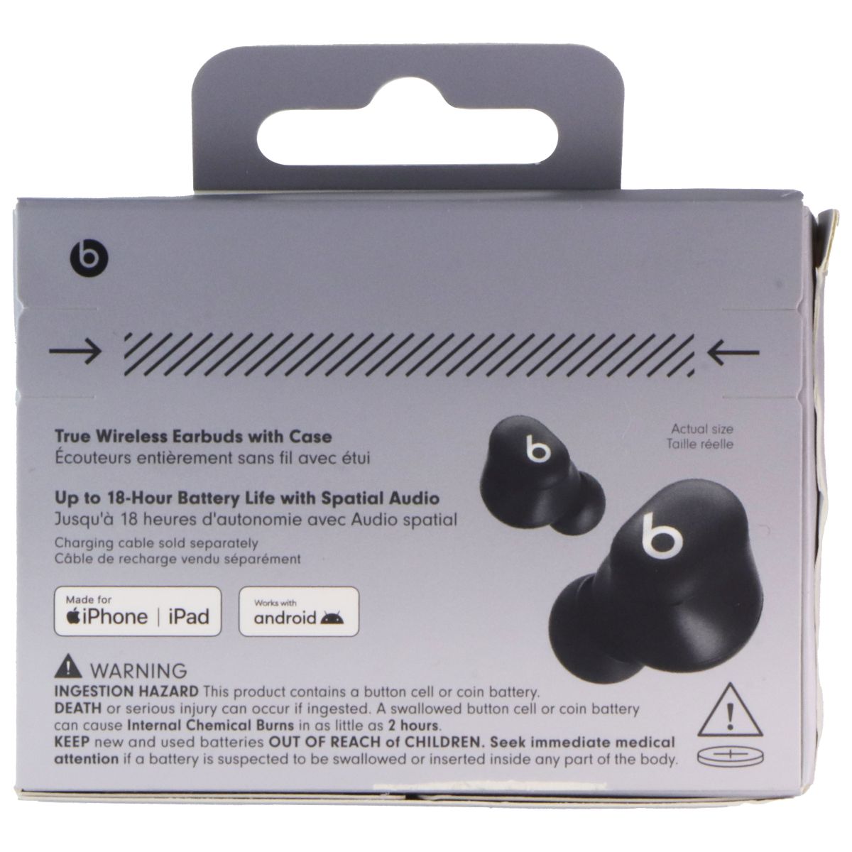 Beats Solo Buds Wireless Bluetooth Earbuds and Case - Black (MUVW3LL/A) Portable Audio - Headphones Beats - Simple Cell Bulk Wholesale Pricing - USA Seller