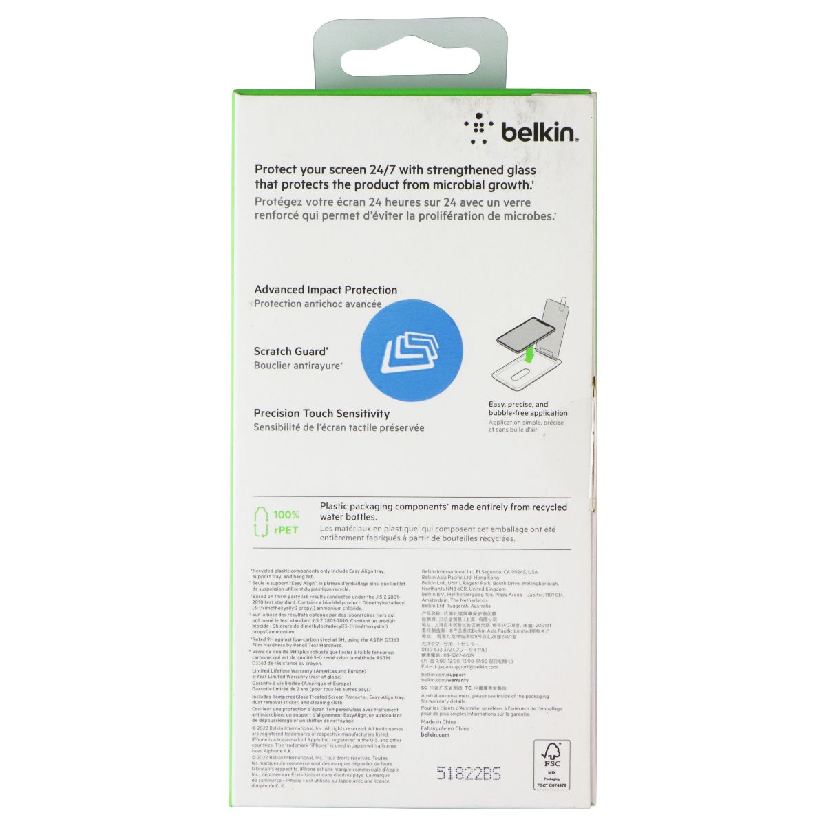Belkin ScreenForce Screen Protector for Apple iPhone 14 Plus / 13 Pro Max Cell Phone - Screen Protectors Belkin - Simple Cell Bulk Wholesale Pricing - USA Seller