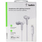 Belkin SoundForm Headphones with 8-Pin Connector, MFi Certified - White Portable Audio - Headphones Belkin    - Simple Cell Bulk Wholesale Pricing - USA Seller