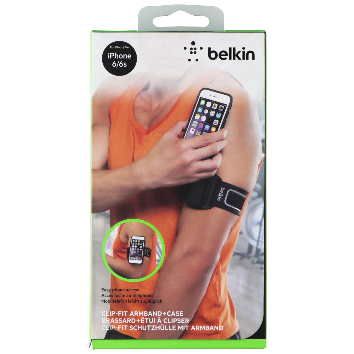 Belkin Clip-Fit Armband & Case for Apple iPhone 6/6S - Black Cell Phone - Armbands Belkin - Simple Cell Bulk Wholesale Pricing - USA Seller