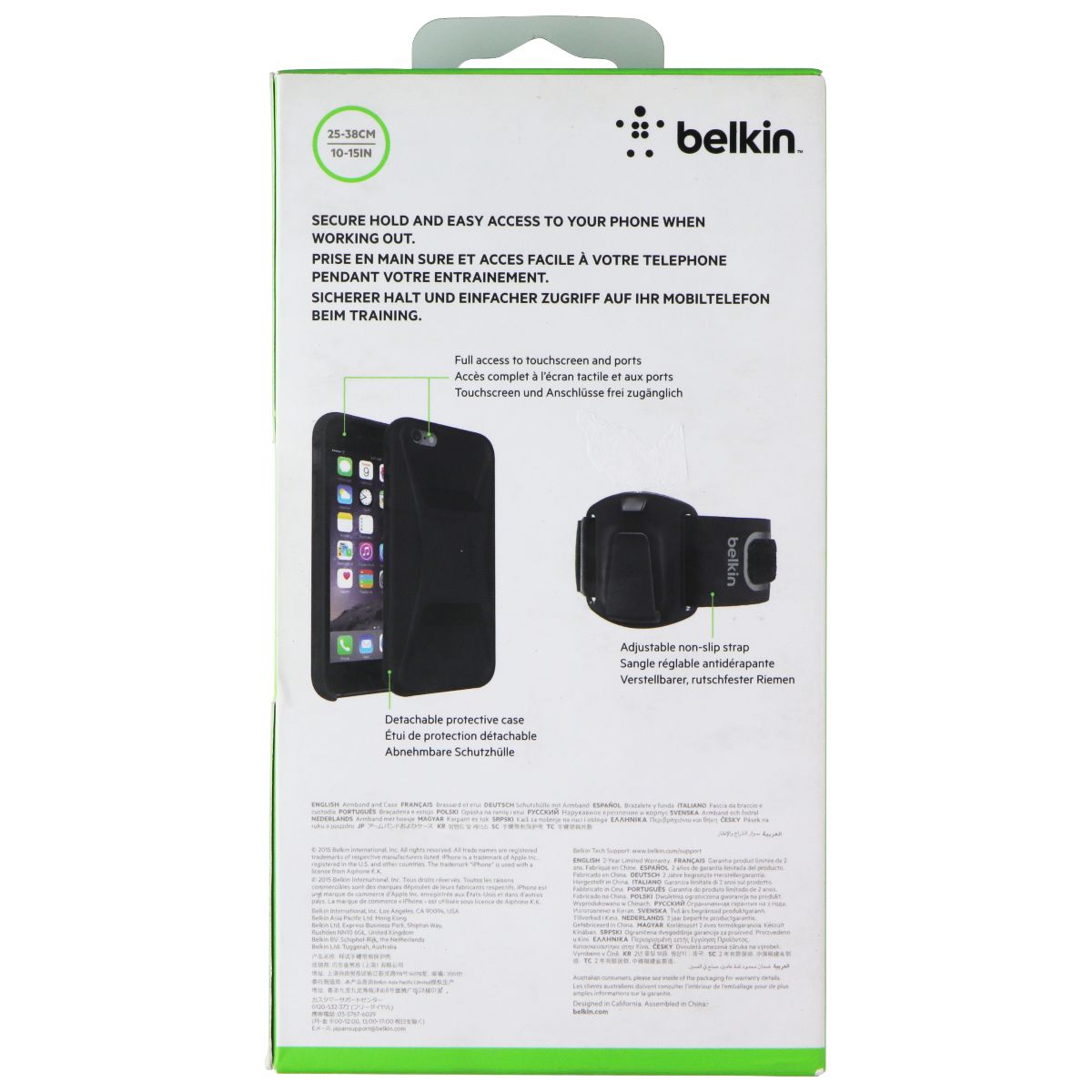 Belkin Clip-Fit Armband & Case for Apple iPhone 6/6S - Black Cell Phone - Armbands Belkin - Simple Cell Bulk Wholesale Pricing - USA Seller