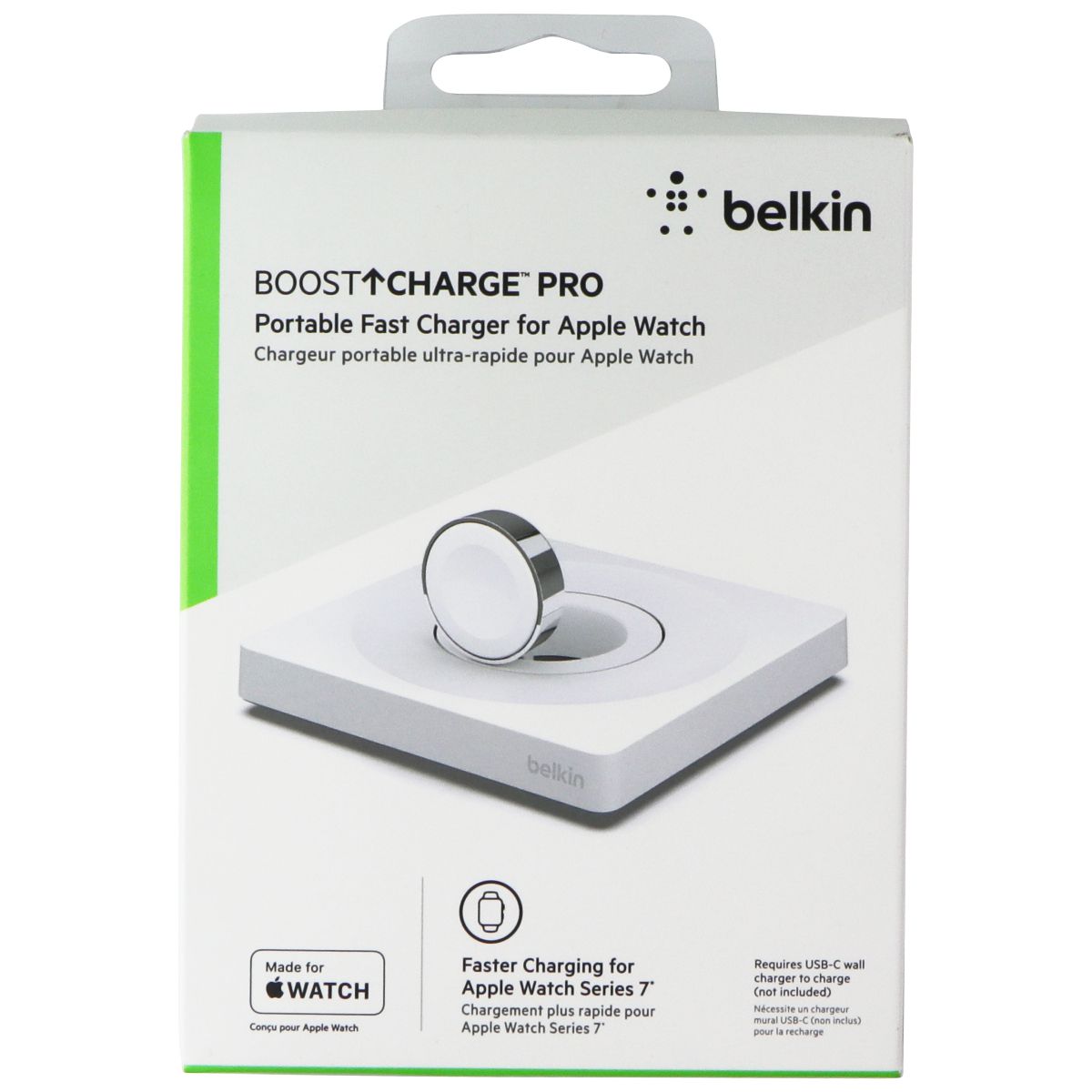 Belkin Boost Charge Pro Portable Fast Charger for Apple Watch - White Smart Watch Accessories - Chargers & Docking Stations Belkin - Simple Cell Bulk Wholesale Pricing - USA Seller