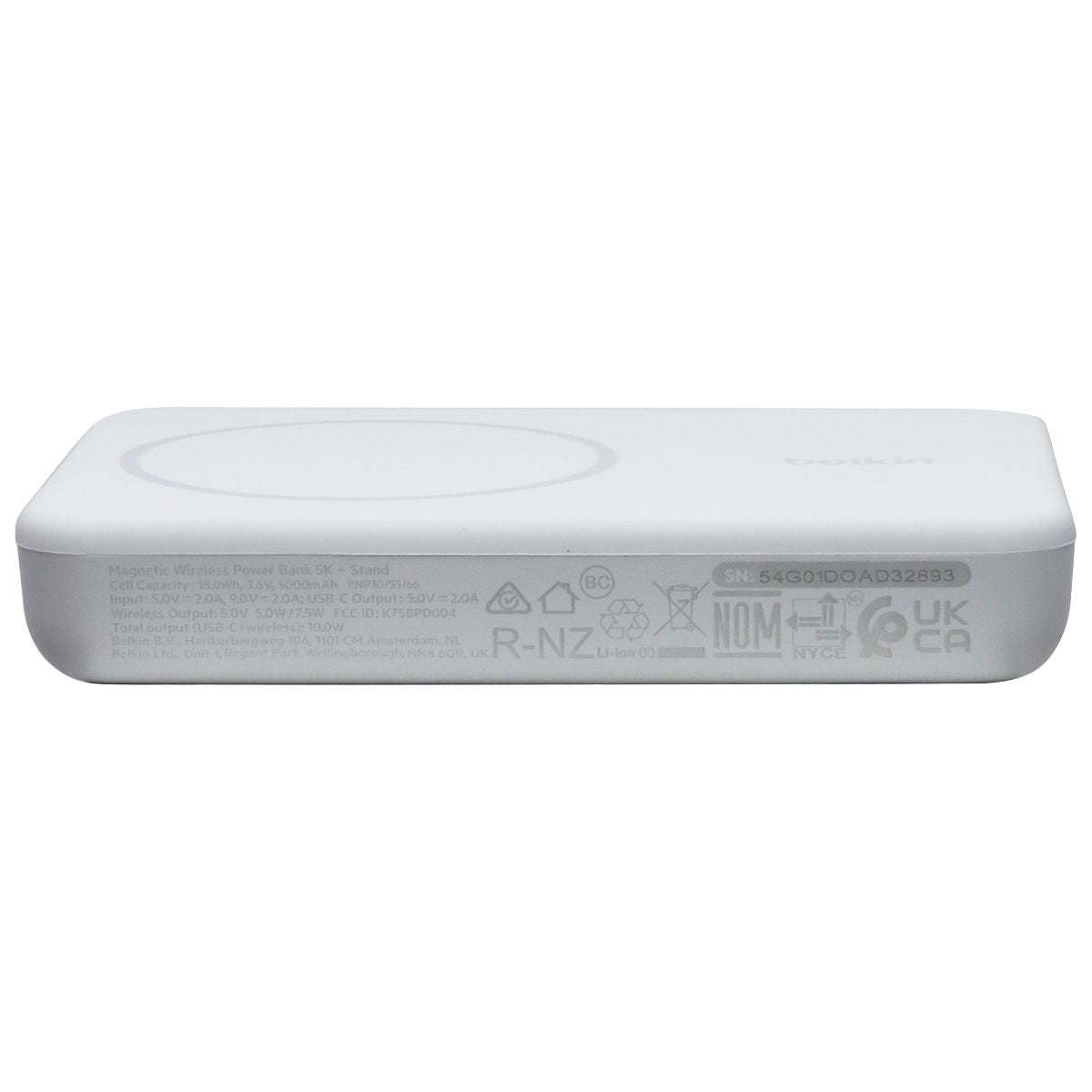 Belkin BoostCharge Wireless Magnetic Power Bank + Stand - White (BPD004BTWT) Cell Phone - Chargers & Cradles Belkin - Simple Cell Bulk Wholesale Pricing - USA Seller