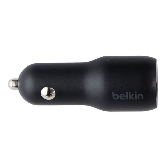 Belkin 32-Watt USB-A and USB-C Car Adapter + MFi Cable for iPhone - Black Cell Phone - Chargers & Cradles Belkin - Simple Cell Bulk Wholesale Pricing - USA Seller