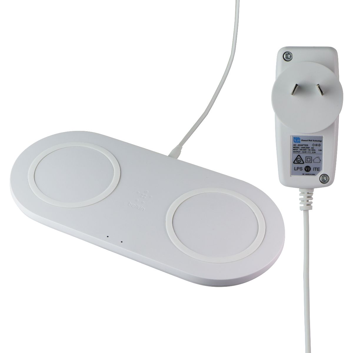 Belkin BoostCharge 10W Dual Wireless Charging Pad - White (Australian Version) Cell Phone - Chargers & Cradles Belkin - Simple Cell Bulk Wholesale Pricing - USA Seller