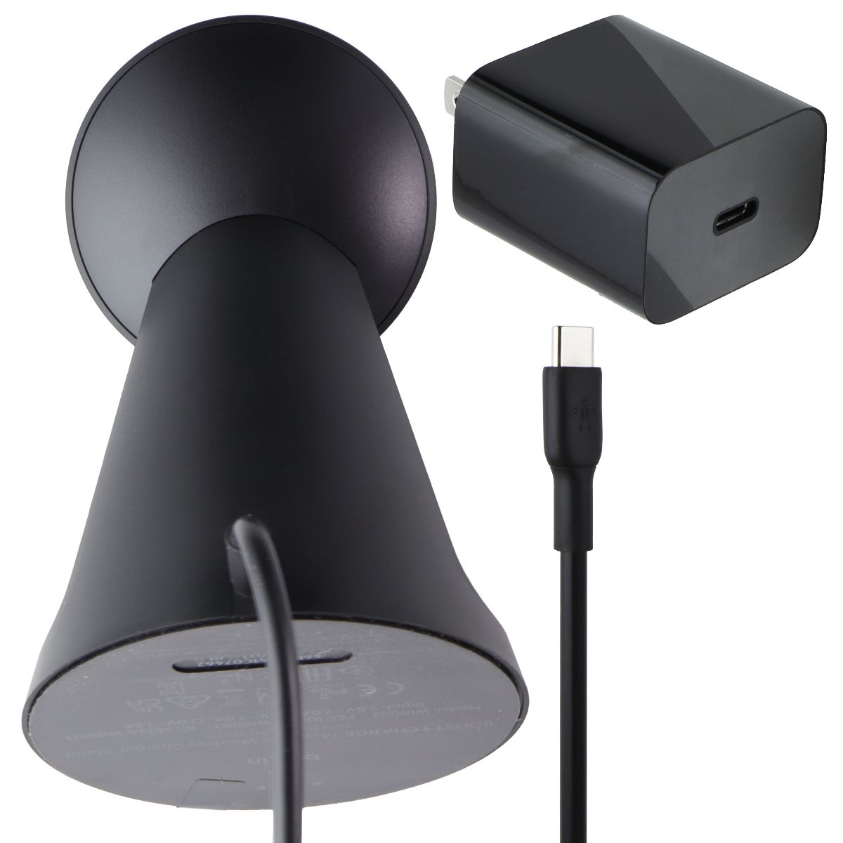 Belkin Magnetic Wireless Charging Stand w/Power Supply for MagSafe - Black Cell Phone - Chargers & Cradles Belkin    - Simple Cell Bulk Wholesale Pricing - USA Seller