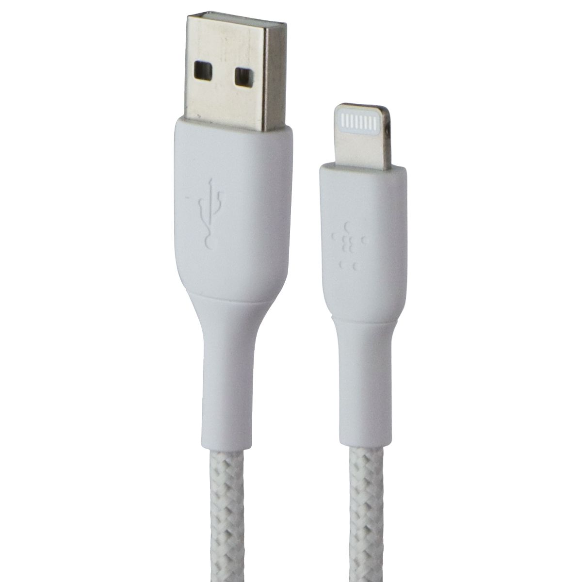 Belkin BoostCharge 3.3 Foot Braided Lightning 8-Pin to USB-A Cable - White Cell Phone - Cables & Adapters Belkin - Simple Cell Bulk Wholesale Pricing - USA Seller