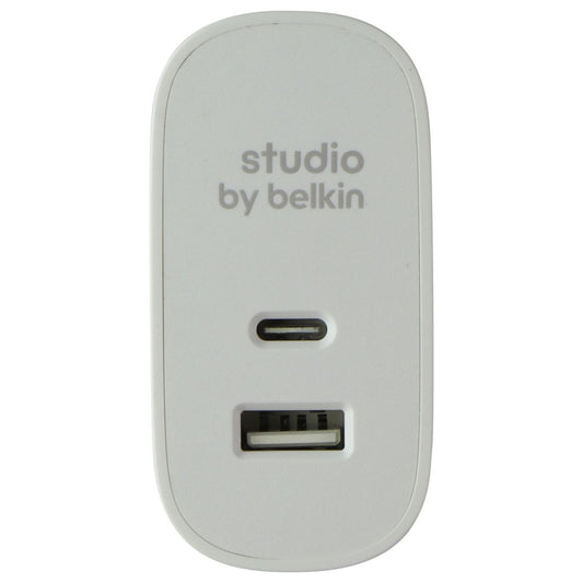 Belkin Studio 2-Port Home Charger + USB-C Cable for iPhone/iPad/iPod - White Cell Phone - Chargers & Cradles Belkin    - Simple Cell Bulk Wholesale Pricing - USA Seller