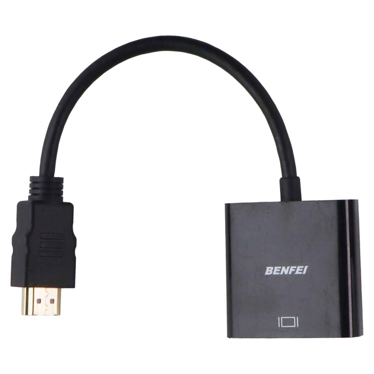 Benfei HDMI to VGA Gold Plated Adapter (Male to Female) - Black Computer/Network - Monitor/AV Cables & Adapters Benfei - Simple Cell Bulk Wholesale Pricing - USA Seller