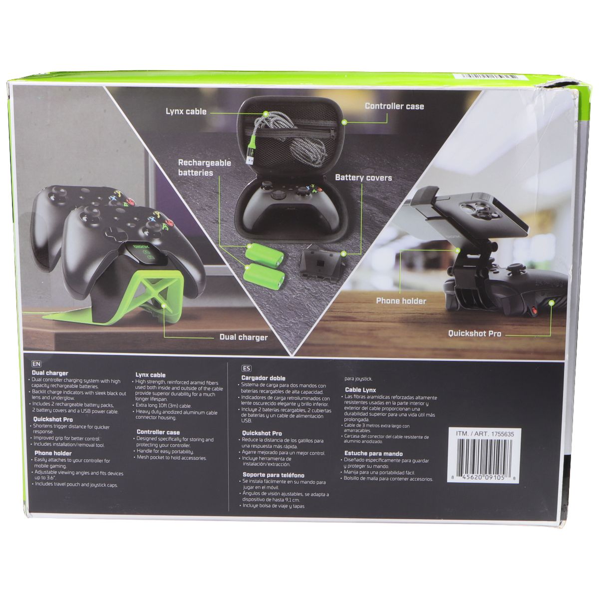 bionik Pro Kit+ for XBOX Series XS - Neon Green / Black Gaming/Console - Accessory Bundles bionik    - Simple Cell Bulk Wholesale Pricing - USA Seller