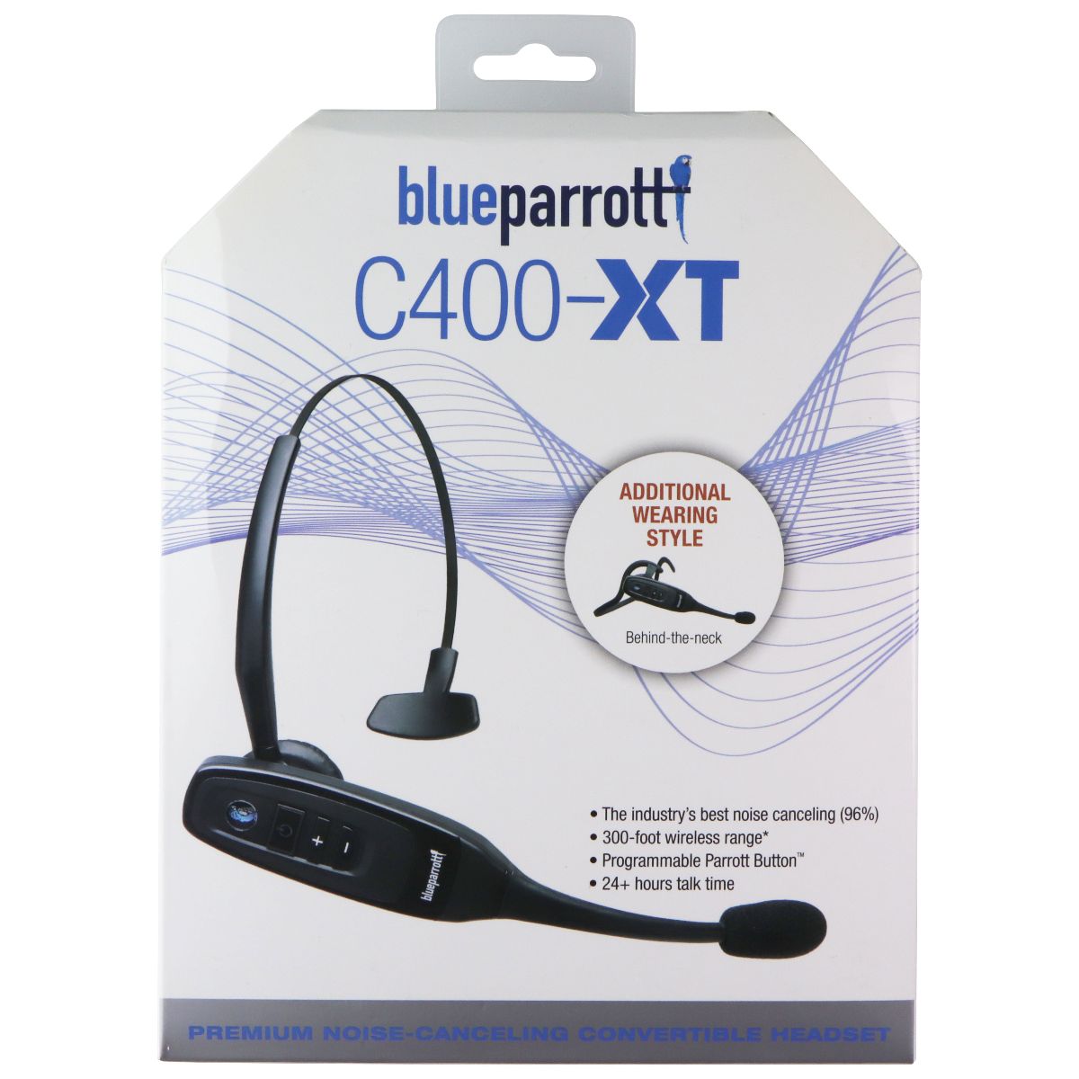 BlueParrott C400-XT Mono Bluetooth Wireless Headset with Mic - Black