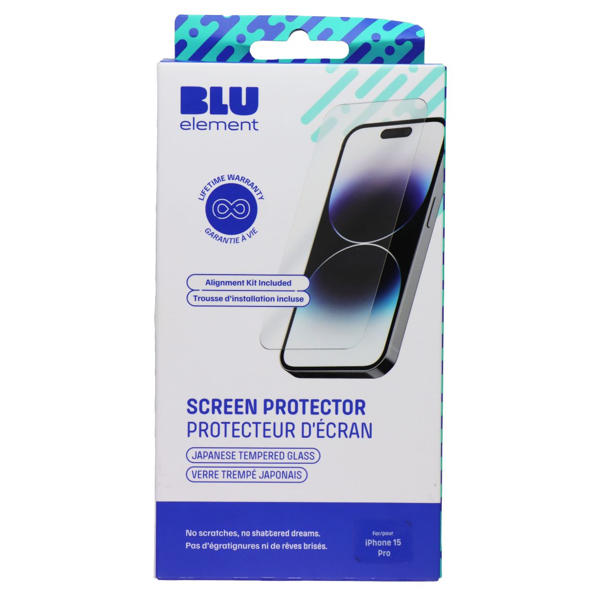 Blu Element Tempered Glass Screen Protector for Apple iPhone 15 Pro