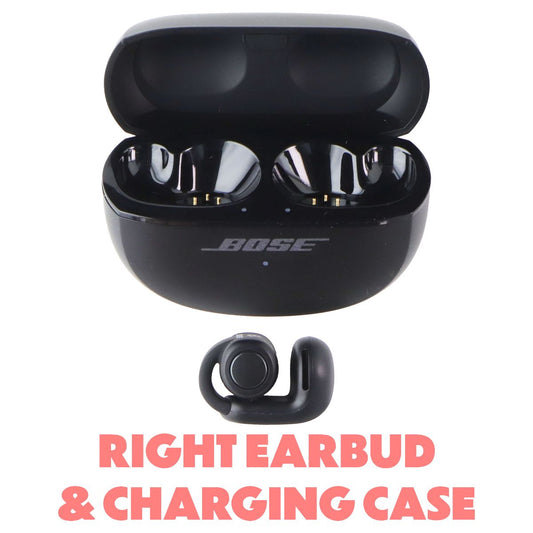 Bose Ultra - Open Earbud Headphone - Case and RIGHT Side Only - Black