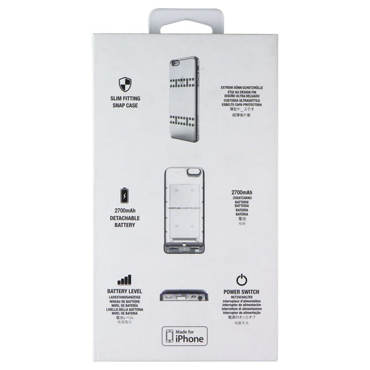 BoostCase X Carte Blanche Power Case for Apple iPhone 6 Plus - Clear/Silver Cell Phone - Cases, Covers & Skins Carte Blanche - Simple Cell Bulk Wholesale Pricing - USA Seller