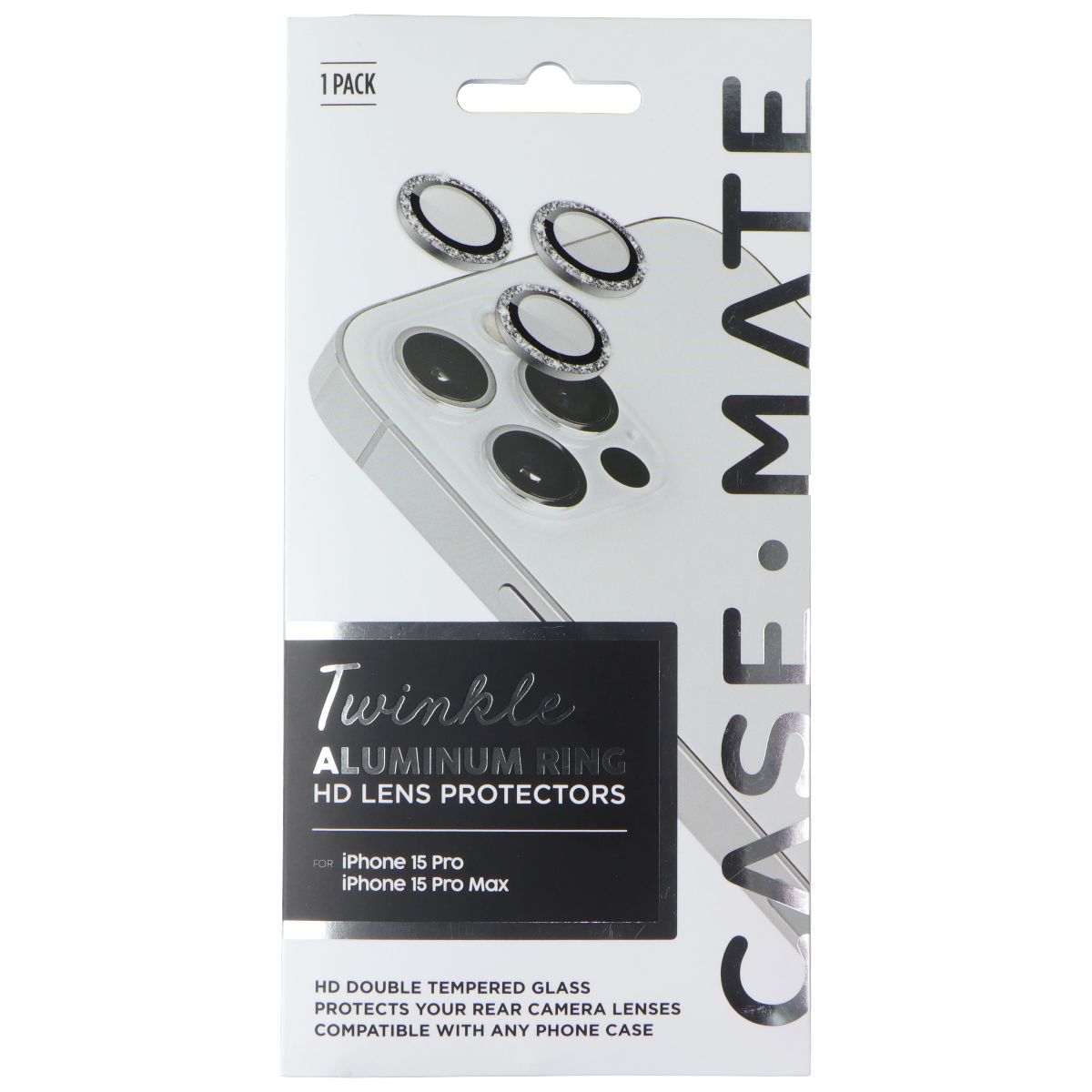 Case-Mate Aluminum Ring HD Lens Protectors for iPhone 15 Pro / Pro Max - Twinkle Cell Phone - Screen Protectors Case-Mate - Simple Cell Bulk Wholesale Pricing - USA Seller