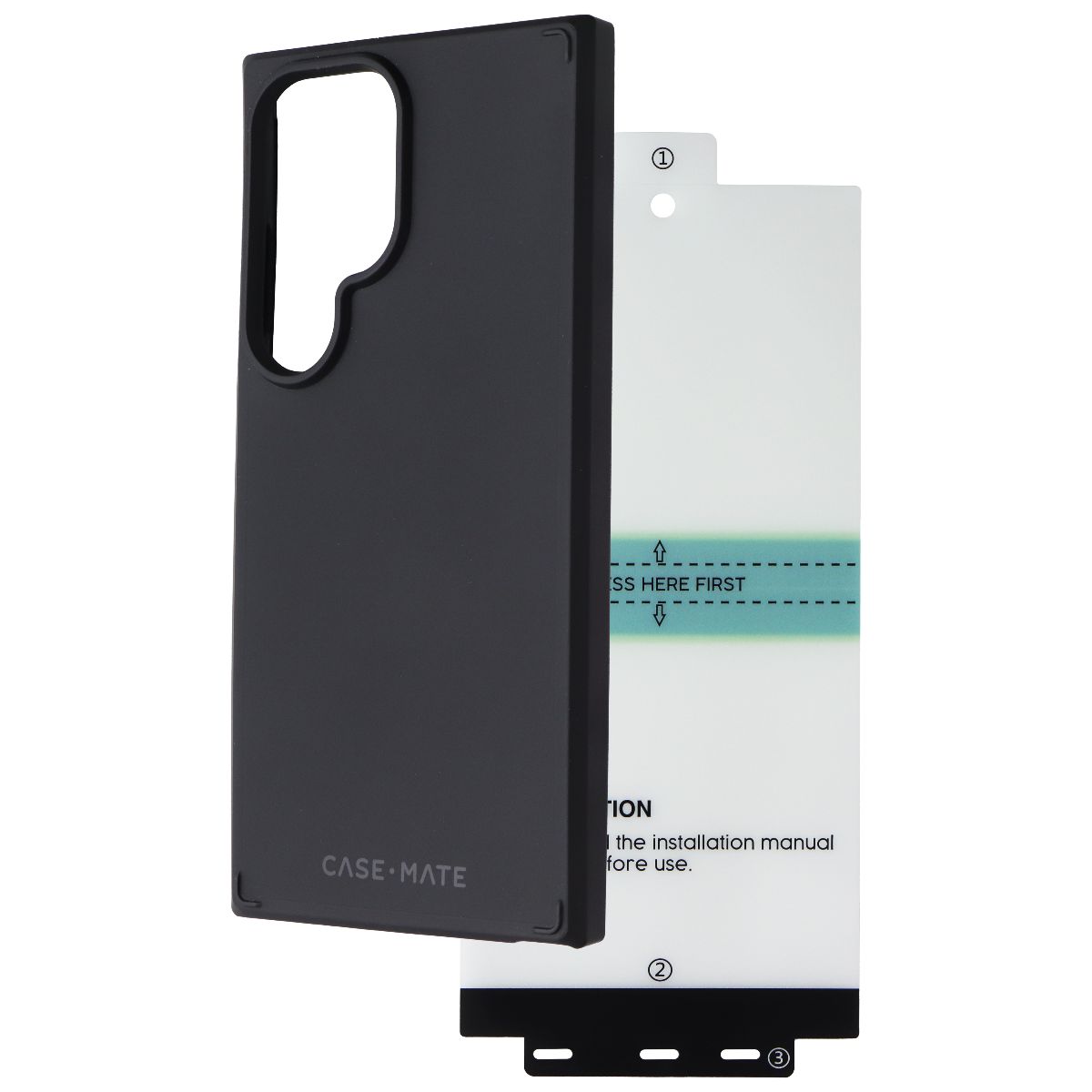 Case-Mate Protection Pack Case & Screen Protector for Galaxy S24 Ultra - Black Cell Phone - Cases, Covers & Skins Case-Mate - Simple Cell Bulk Wholesale Pricing - USA Seller