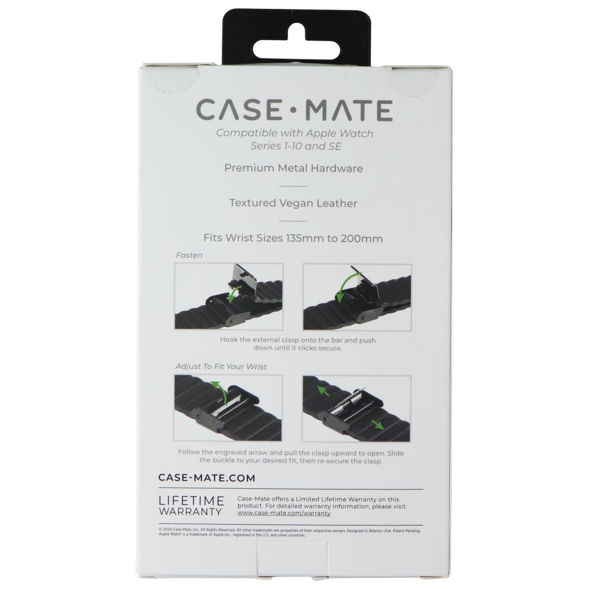 Case-Mate Signature Ridge Band (42-49mm) for Apple Watch 1-10/SE/Ultra 1-2 Black Smart Watch Accessories - Watch Bands Case-Mate - Simple Cell Bulk Wholesale Pricing - USA Seller