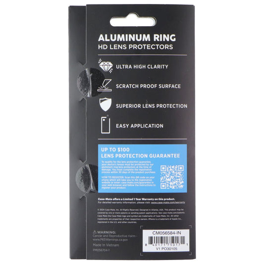 Case-Mate Aluminum Ring HD Lens Protector for Apple iPhone 16e Cell Phone - Screen Protectors Case-Mate - Simple Cell Bulk Wholesale Pricing - USA Seller
