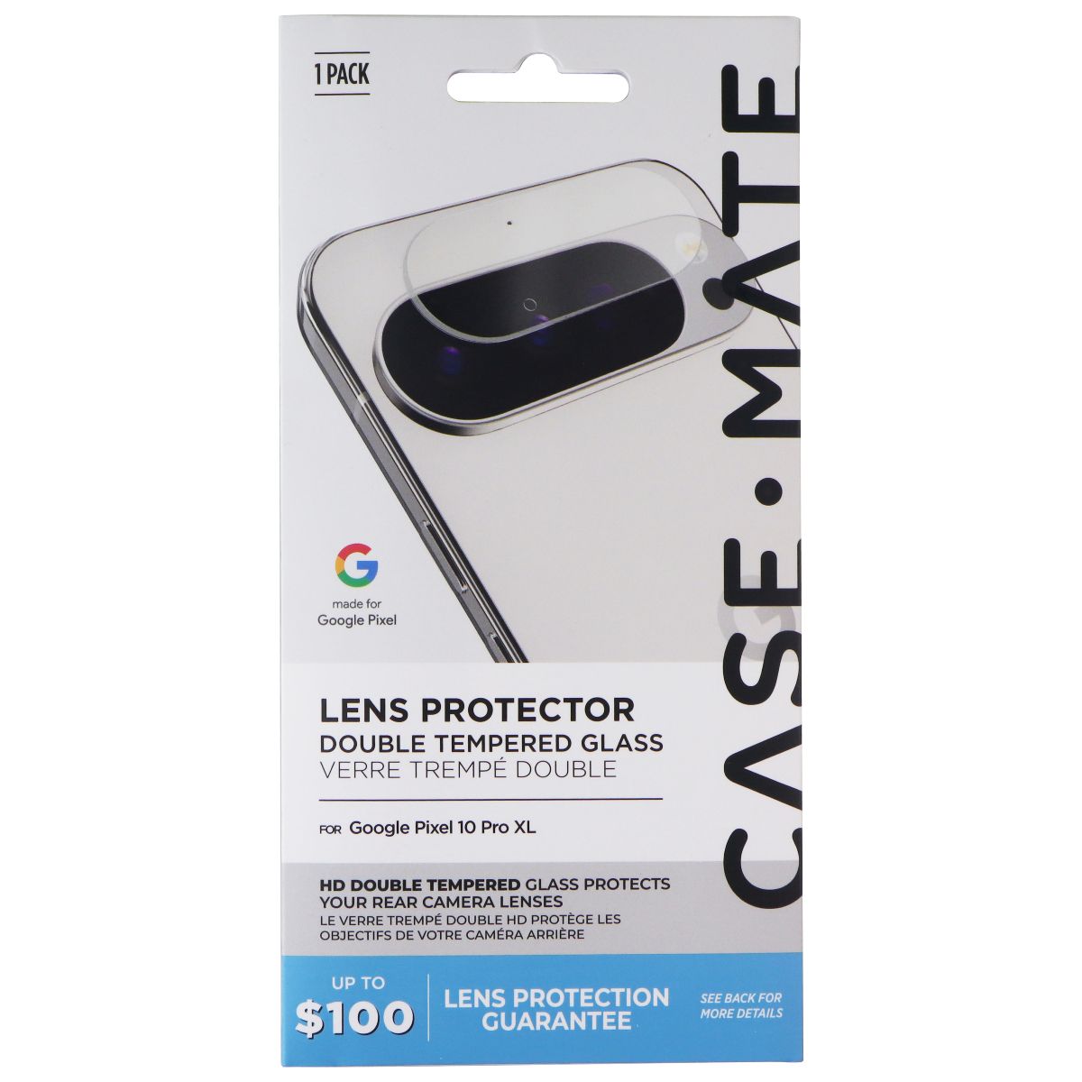 Case-Mate Double Tempered Glass Lens Protector for Google Pixel 10 Pro XL Cell Phone - Screen Protectors Case-Mate - Simple Cell Bulk Wholesale Pricing - USA Seller