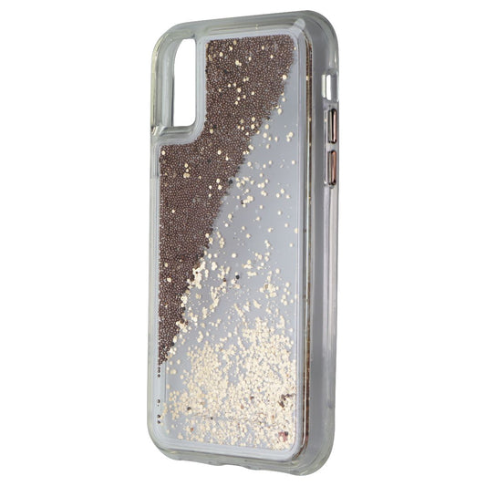 Case-Mate Waterfall Liquid Glitter Case for iPhone Xs and iPhone X - Clear/Gold Cell Phone - Cases, Covers & Skins Case-Mate    - Simple Cell Bulk Wholesale Pricing - USA Seller