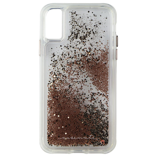 Case-Mate Waterfall Liquid Glitter Case for iPhone Xs and iPhone X - Clear/Gold Cell Phone - Cases, Covers & Skins Case-Mate - Simple Cell Bulk Wholesale Pricing - USA Seller