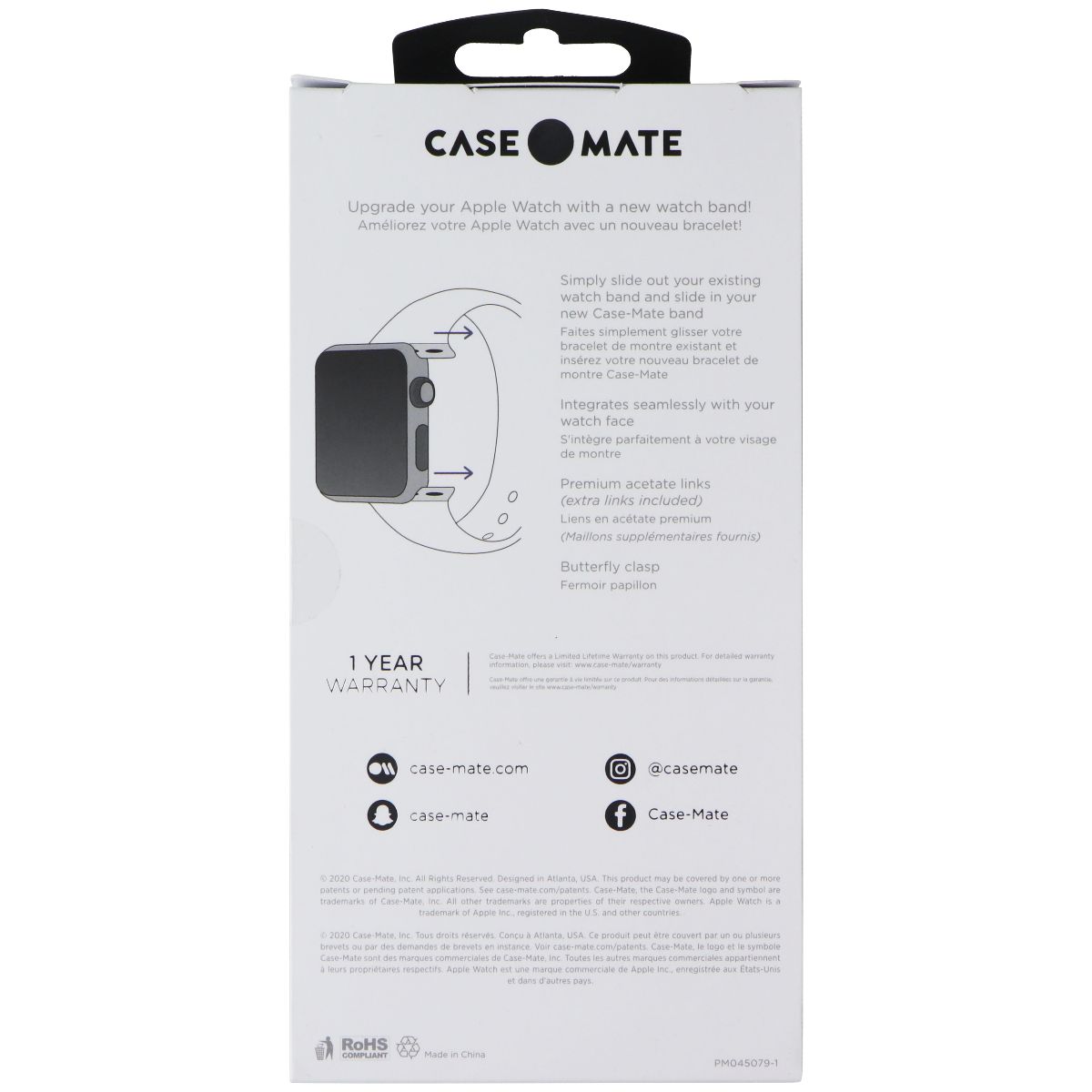 Case-Mate Linked Band for Apple Watch 38-40mm Series SE/7/6/5/4 - White Pearl Smart Watch Accessories - Watch Bands Case-Mate - Simple Cell Bulk Wholesale Pricing - USA Seller