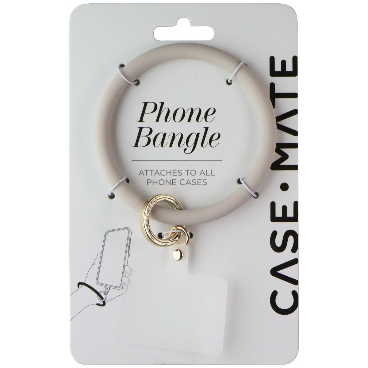 Case-Mate Phone Bangle Bracelet and Keychain Wristlet for Phones - Nude Cell Phone - Straps & Charms Case-Mate - Simple Cell Bulk Wholesale Pricing - USA Seller